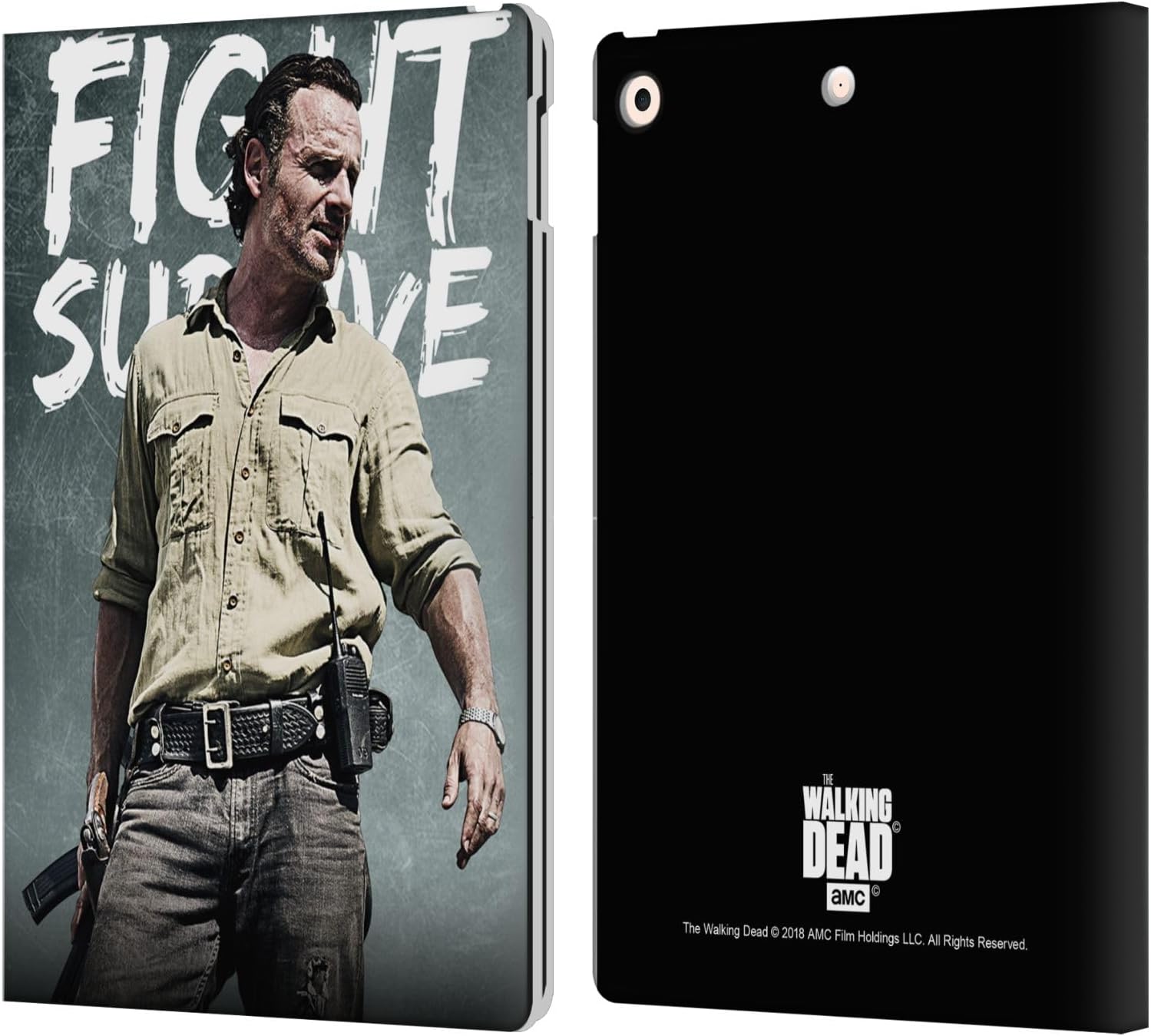 AMC The Walking Dead Rick Grimes Leather Wallet Case for iPad