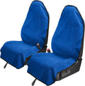 Waterproof Towel Front Seat Covers Blue - Non-Slip Protector