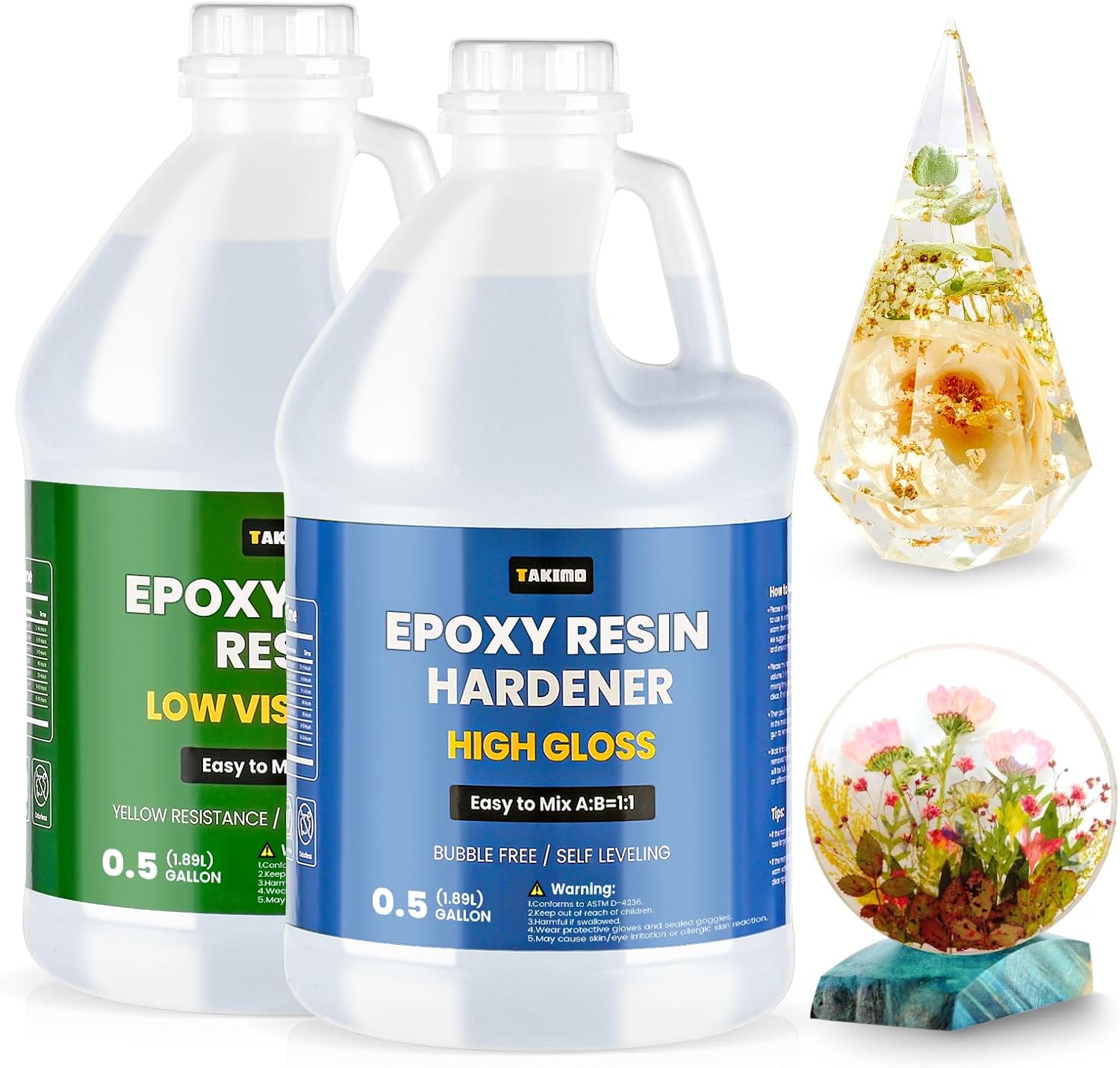 Crystal Clear Epoxy Resin Kit for Coating and Casting Projects