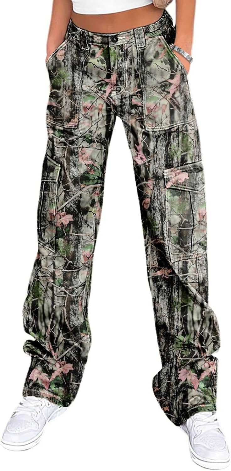 Lepunuo Cargo Pants for Women High Waisted Y2K Streetwear