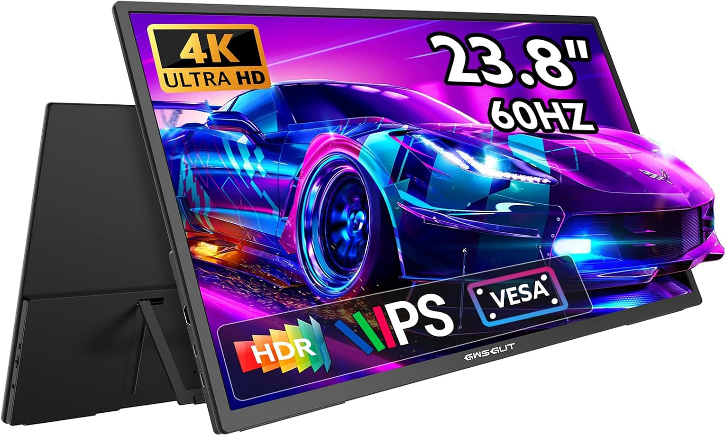 23.8 Portable Monitor 4K UHD for Gaming and Productivity
