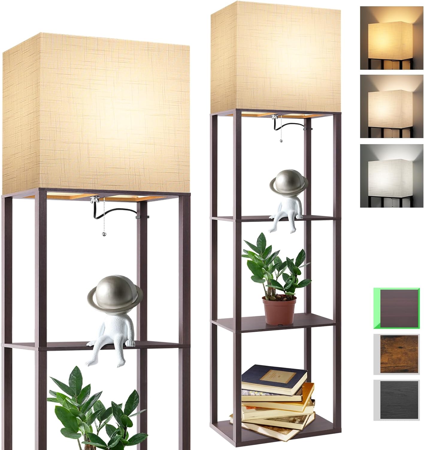RUNTOP Plus Floor Lamp with Shelves for Stylish Home Decor