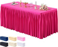 Hot Pink Tablecloths for Rectangle Tables 8ft - Wrinkle Resistant