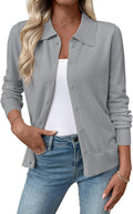 EVALESS Cardigan Sweaters for Women - Lightweight Long Sleeve Button