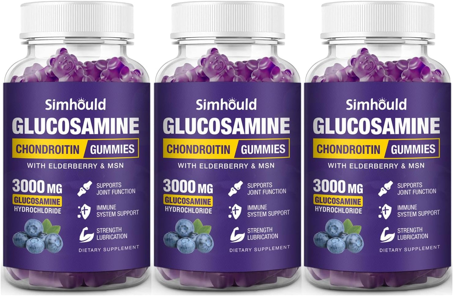3000MG Extra Strength Glucosamine Chondroitin Gummies for Joints