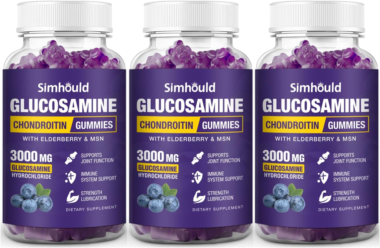 3000MG Extra Strength Glucosamine Chondroitin Gummies for Joints