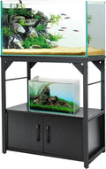 20 Gallon Fish Tank Stand Metal Frame with Storage Cabinet - Stable