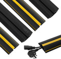 Floor Cord Cover 10ft 2pcs Heavy Duty PVC Cable Protector - Low