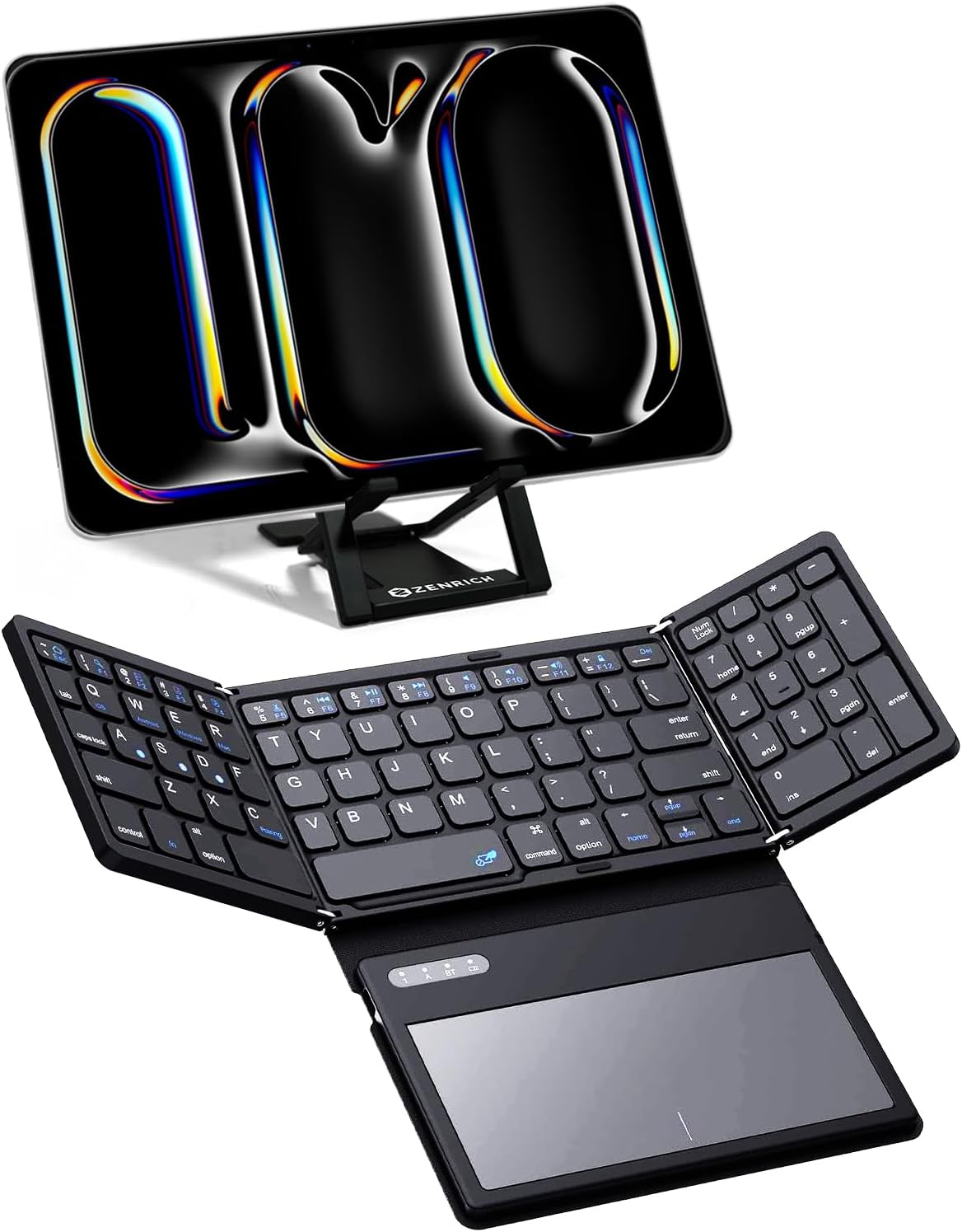 ZenRich Foldable Bluetooth Keyboard: Ultimate Convenience