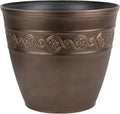 Classic Home and Garden Corinthian Resin Planter Pot - 16in Oil Rubbed
