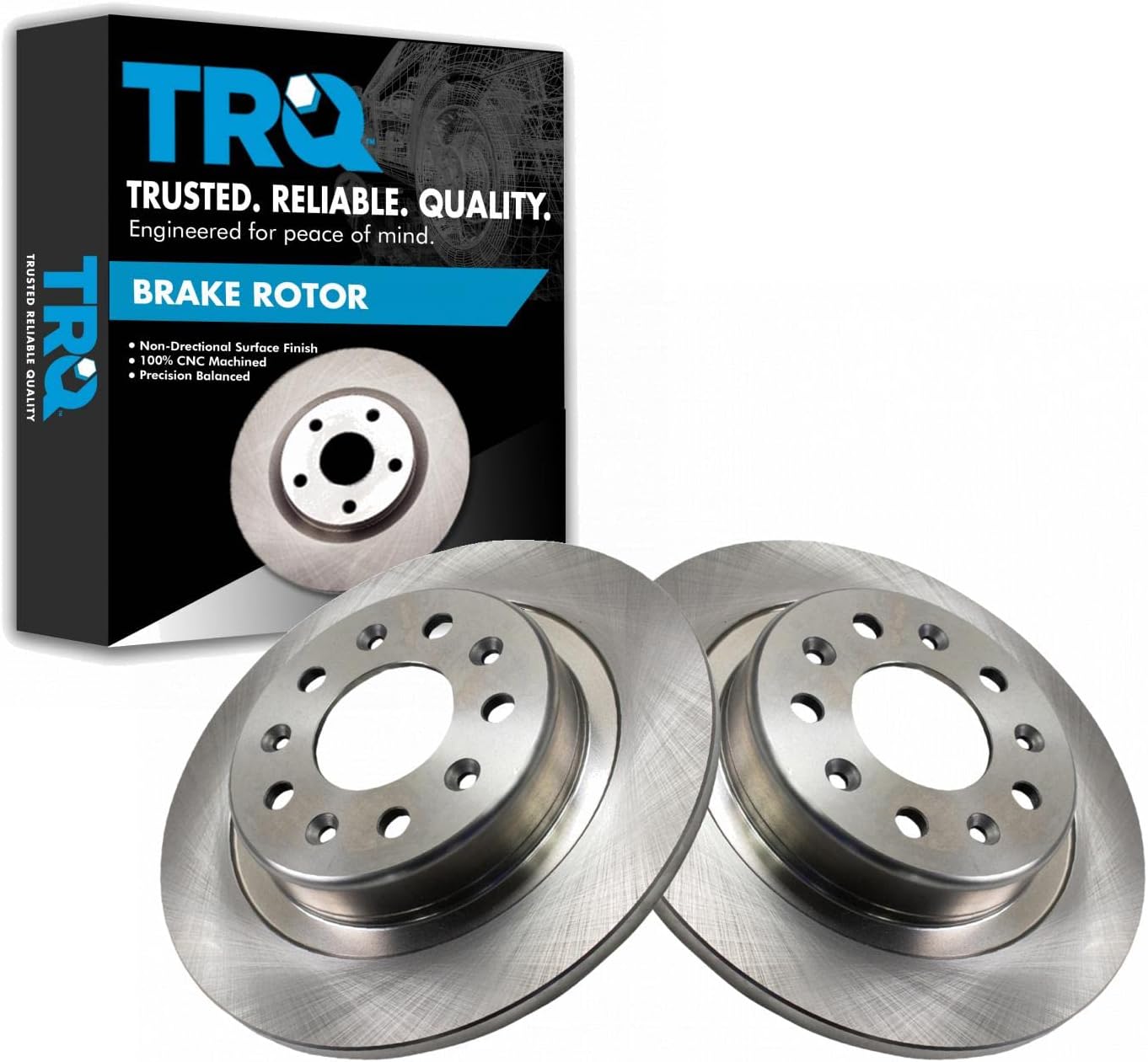 TRQ Rear Brake Rotors Set for Buick Envision and Chevrolet