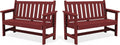 SERWALL Outdoor Bench 2-Person Garden Bench - Durable Weatherproof