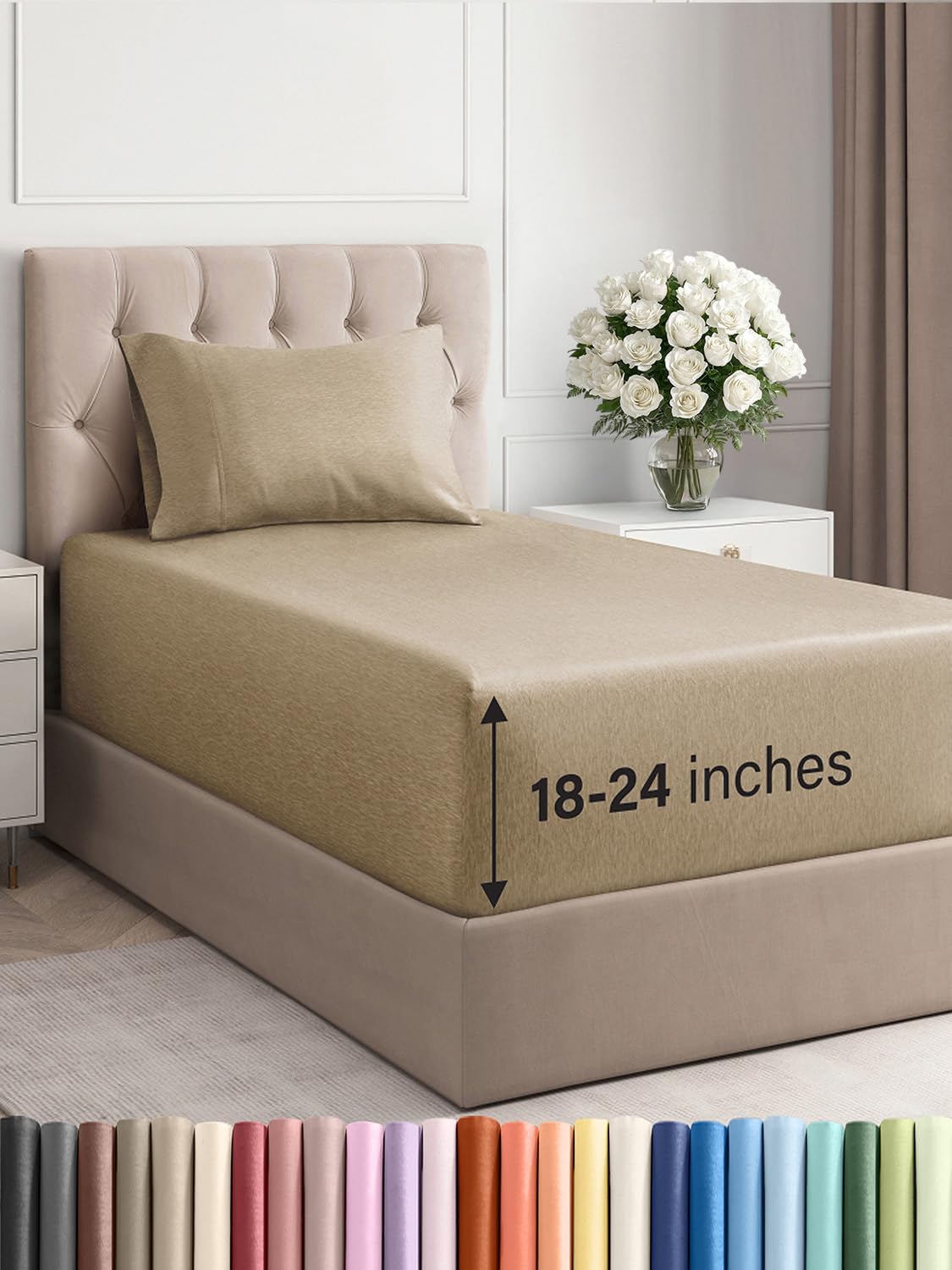 Extra Deep Pocket Twin XL Sheets Set for Ultimate Comfort