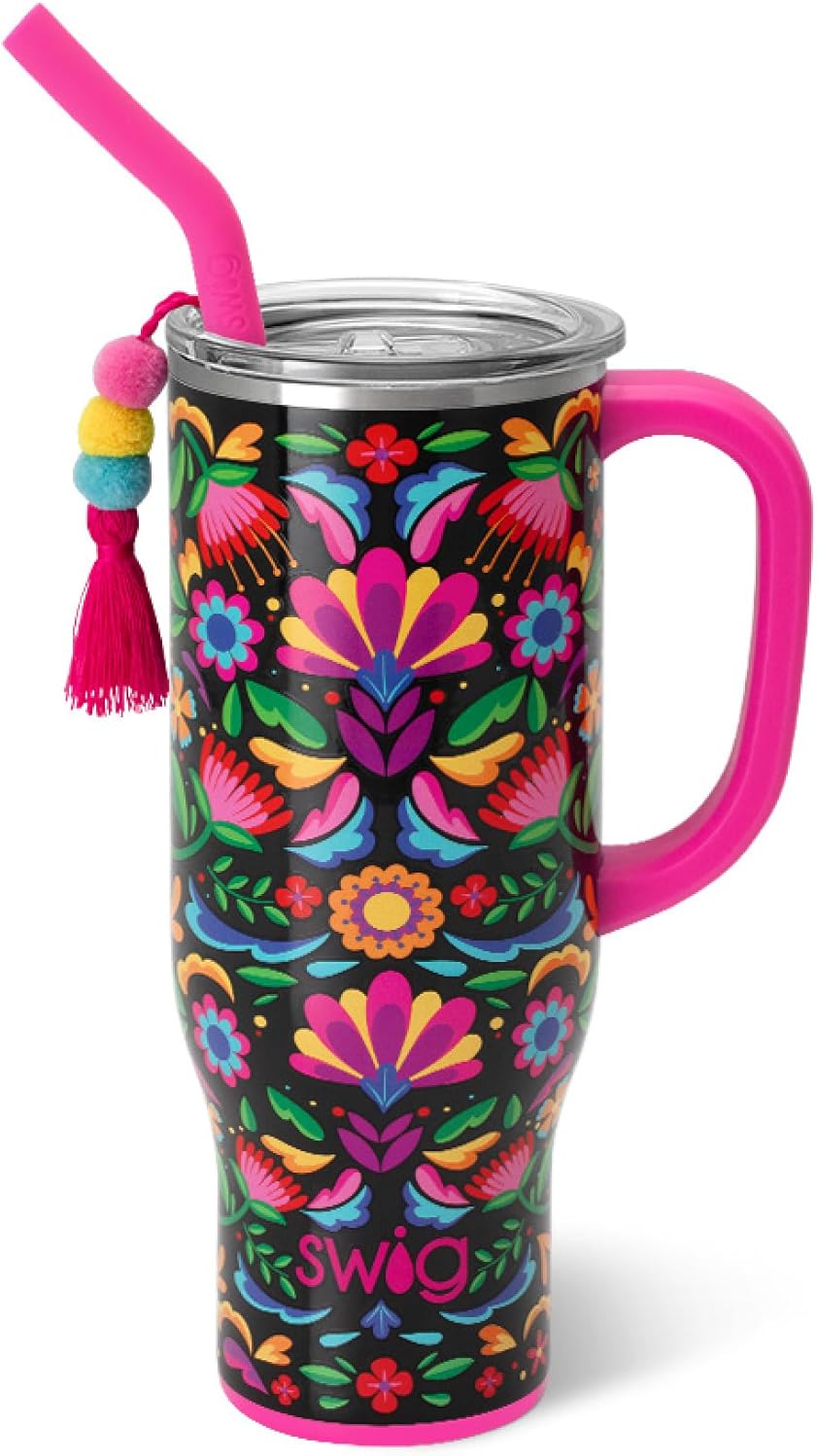 Swig Life 30oz Mega Mug: Insulated Tumbler with Handle & Straw