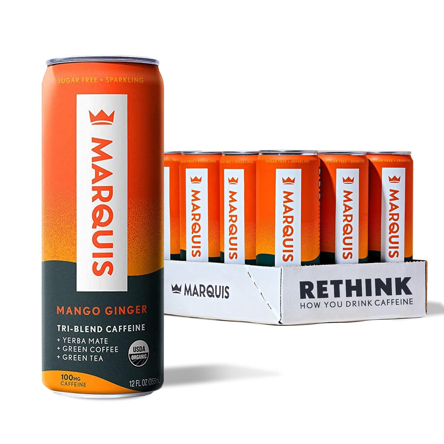 Marquis Natural Energy Drink with Mango Ginger - Sugar Free Boost