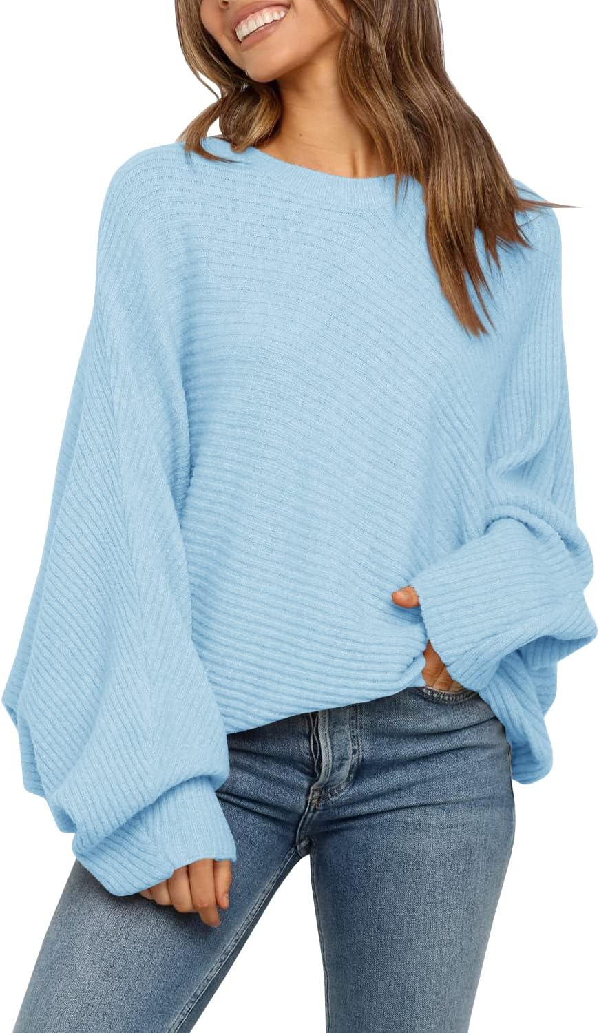 Mafulus Women's Oversized Crewneck Sweater for Stylish Comfort