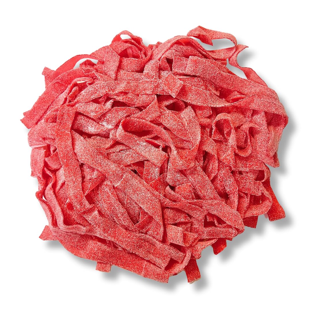 Sour Power Premium Candy Belts in Strawberry Flavor - 6.6 lb
