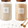 2 PCS Large Glass Jar with Airtight Lid for Food Storage