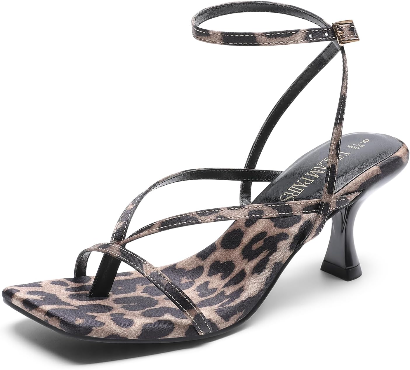 DREAM PAIRS Women's Kitten Low Strappy Lace Up Heels for Style