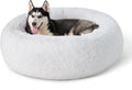 Calming Donut Dog Bed for Large Dogs - Extra Fluffy Support