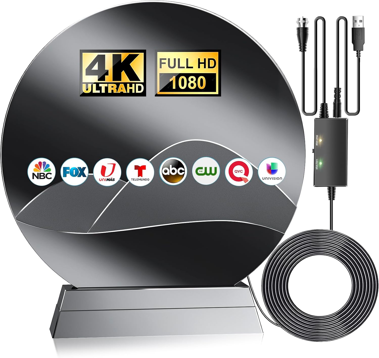 Strongest TV Antenna with 1100 Miles Range for Smart TV