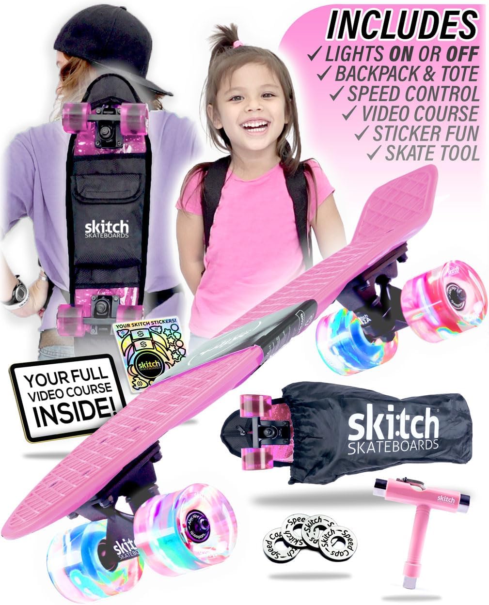 Premium Skateboard Gift Set for Kids, Teens and Adults