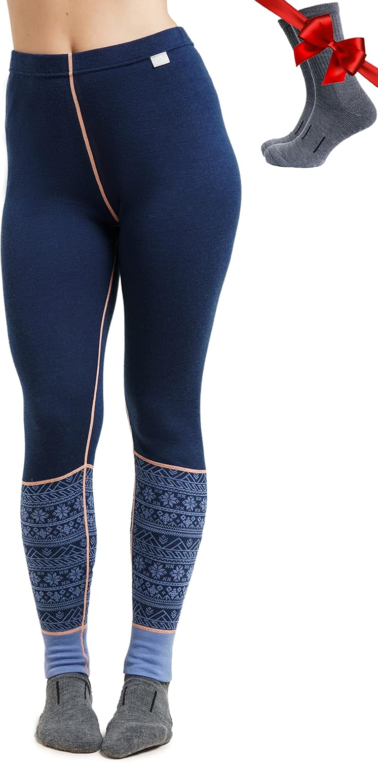 Merino Wool Base Layer Women Pants for Ultimate Comfort