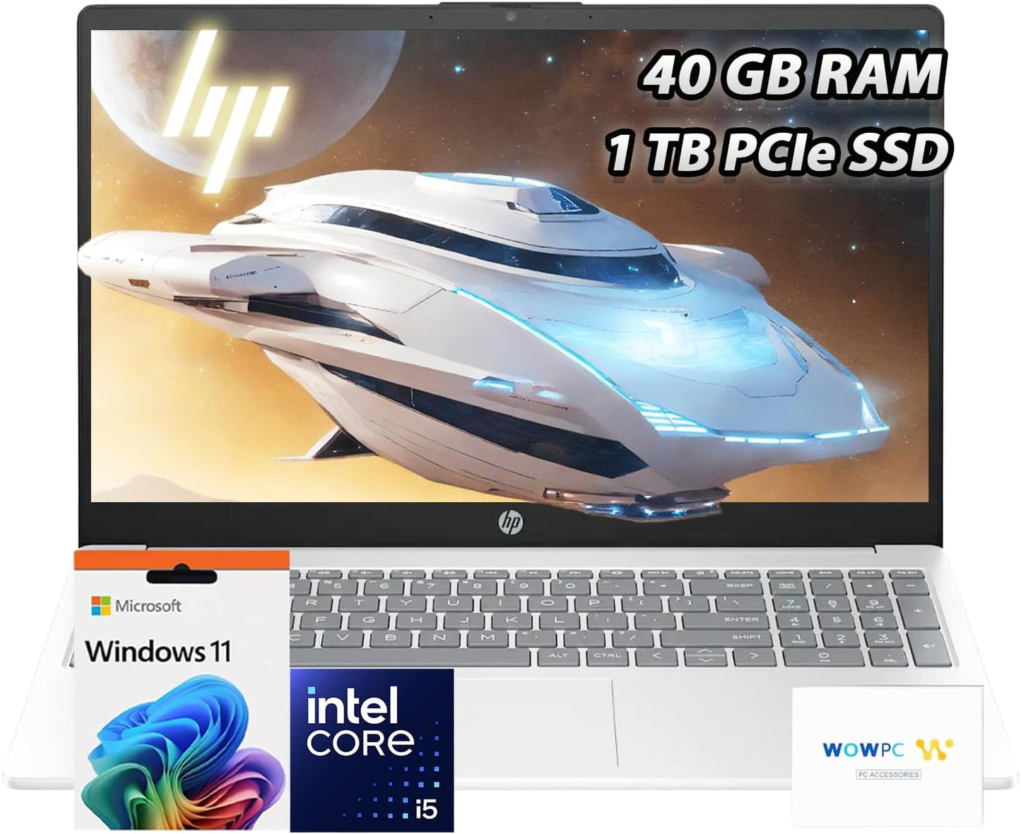 HP Pavilion 15.6 FHD Laptop with 40GB RAM and 1TB SSD
