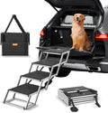 4-Step Dog Car Steps Folding Ramp - Portable Pet Access Solution