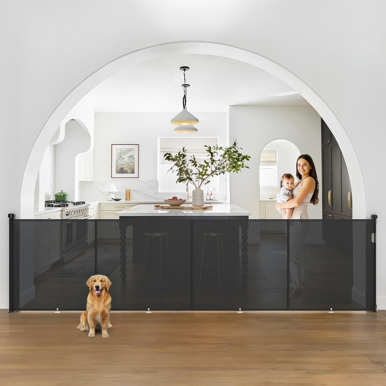 Upgrade Retractable Baby Gates Extra Wide for Safety and Convenience