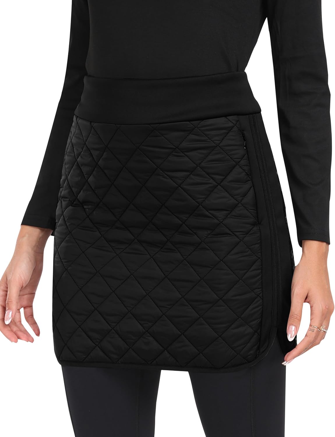 MoFiz Women's Quilted Puffer Skirt for Winter Hiking and Golf