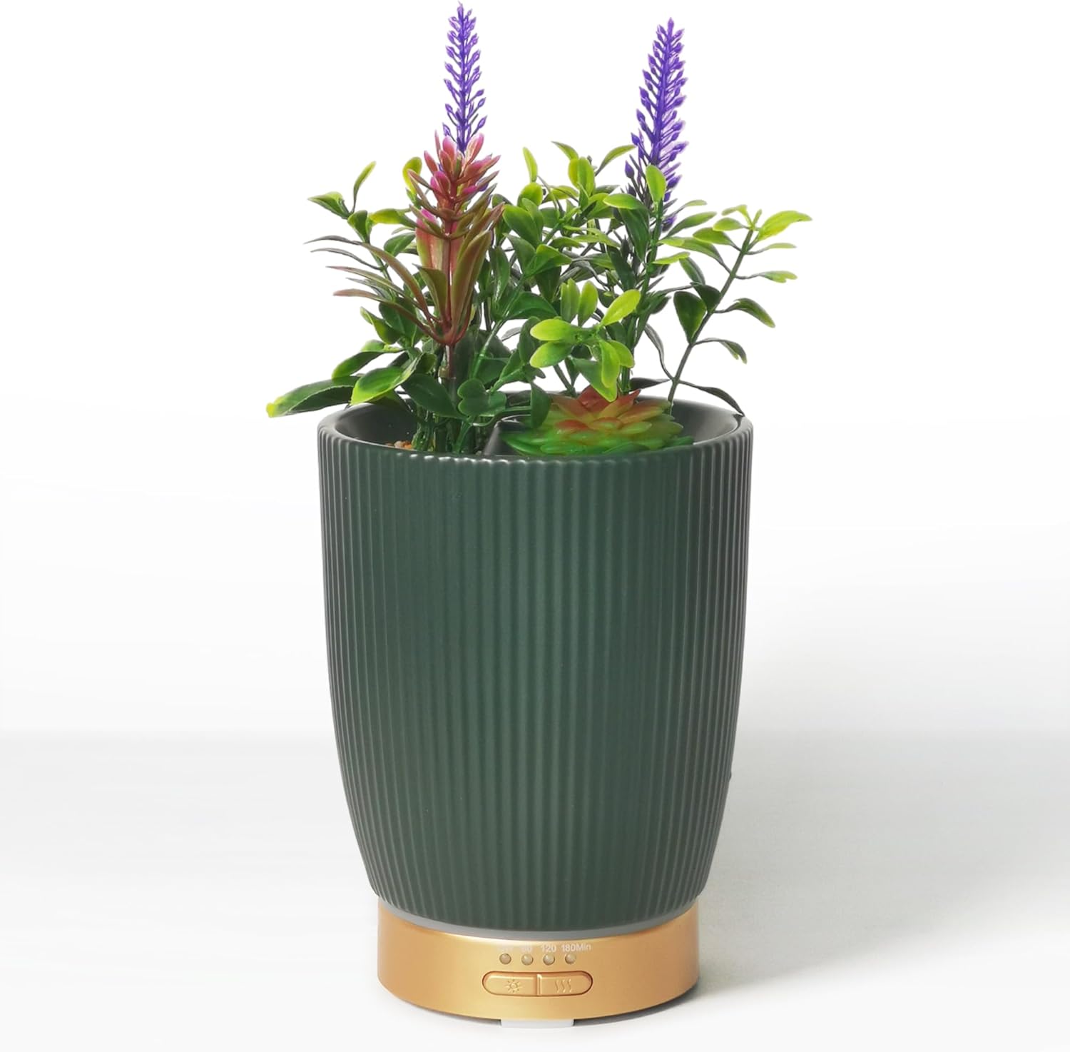 Essential Oil Diffuser with Ceramic Succulent Design for Aromatherapy