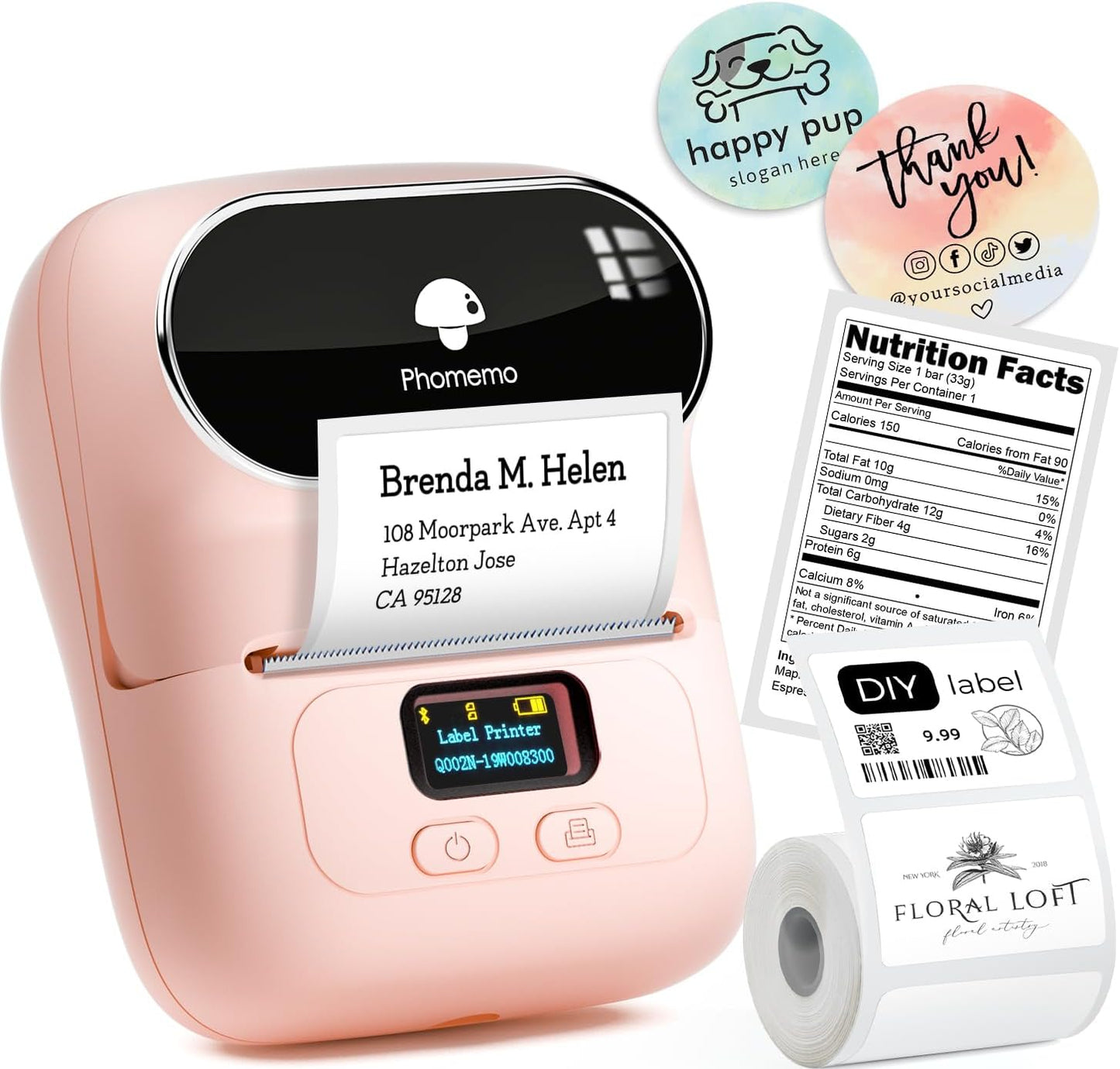 Phomemo M110 Bluetooth Label Printer - Portable & Efficient