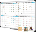 XBoard Magnetic Calendar Whiteboard 36 in x 24 in - 4 Month Planner