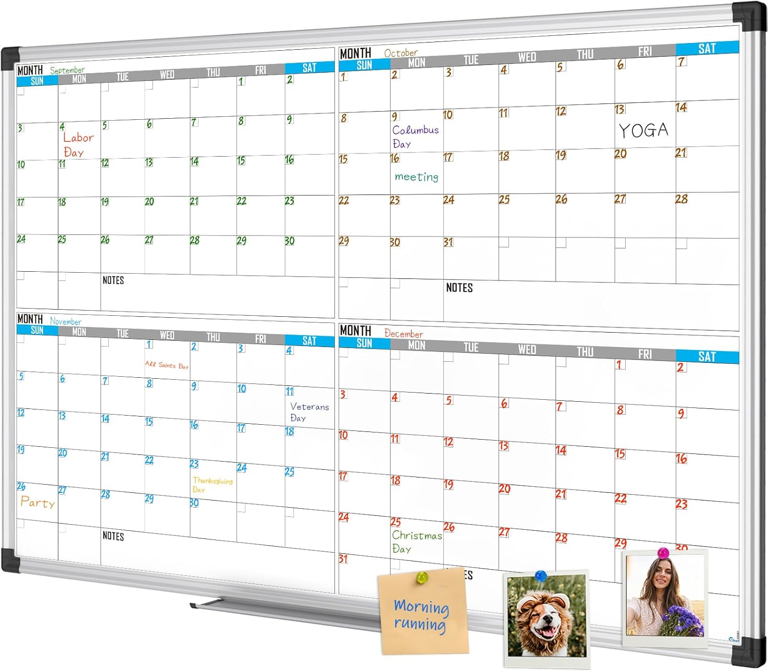 XBoard Magnetic Calendar Whiteboard for Home Office Organization