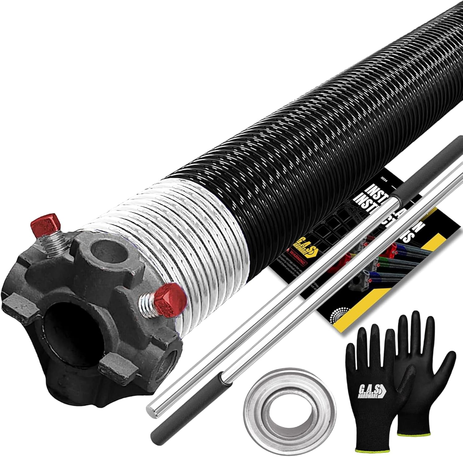 Garage Door Torsion Spring 295x2x49 with Steel Bearing and Tools