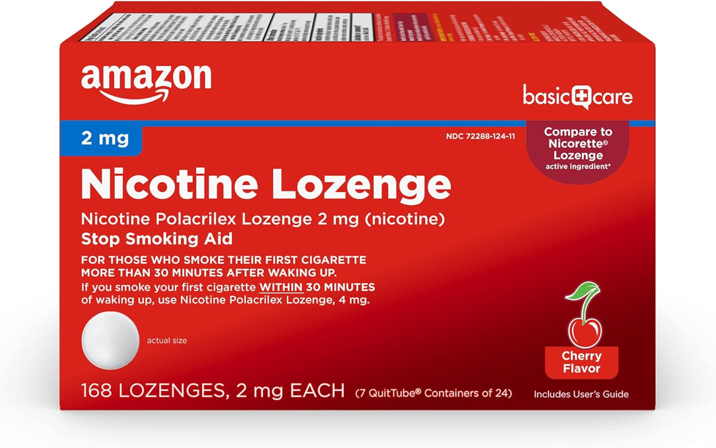 Nicotine Polacrilex Lozenge 2 mg Cherry Flavor Stop Smoking Aid
