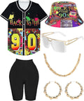80s 90s Outfit for Women Unisex Hip Hop Costume - Complete Accessories