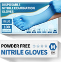 Medguy Nitrile Gloves: 100 Count, Powder-Free for Medical & Kitchen Use