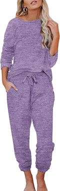 Ekouaer Womens Pajamas Set Long Sleeve Loungewear - Soft Everyday