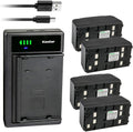 Kastar 4-Pack Battery and Smart USB Charger Replacement - Long Runtime