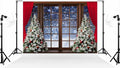 Kate 8ft x 8ft Winter Christmas Tree Photo Backdrop - Soft Microfiber