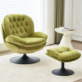 Comfy Olive Green Swivel Chair Set - Comfort Stretch