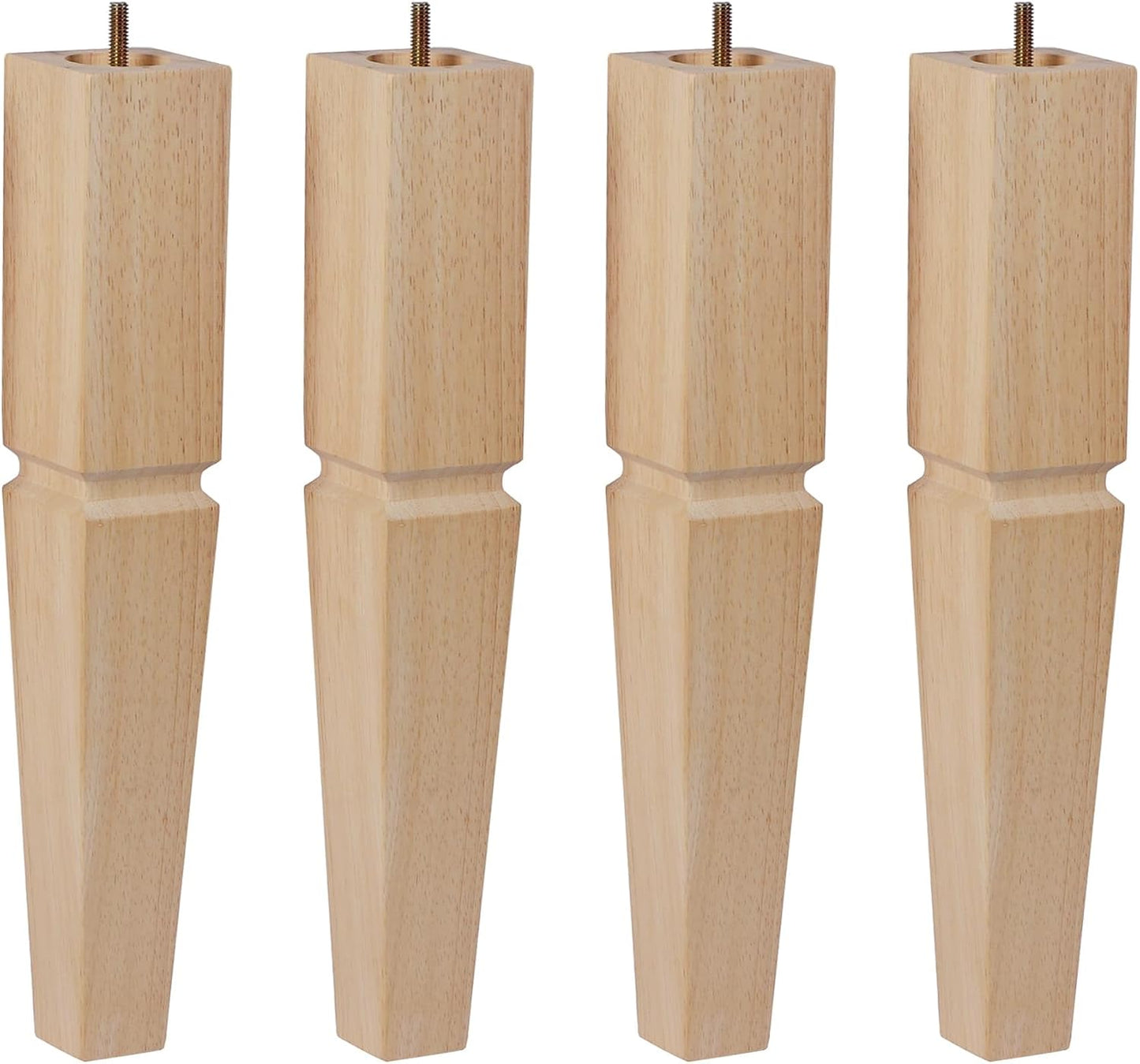 16 Inch Square Unfinished Oak Furniture Legs for DIY Projects