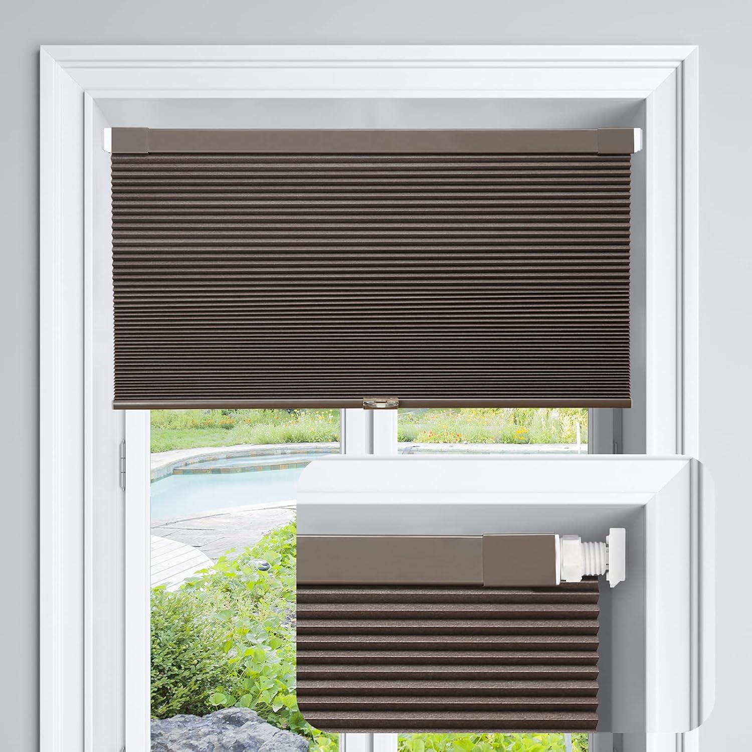 LazBlinds Cordless Cellular Shades for Blackout and Privacy