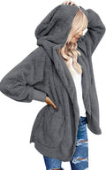 Womens Cardigan 2025 Winter Oversized Fleece Hooded Draped Coat