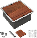 LORDEAR 18 in Undermount Bar Sink Workstation - Compact Prep Hub