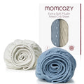Momcozy Muslin Standard Fitted Crib Sheets, 52inx28in, 2 Pack Soft