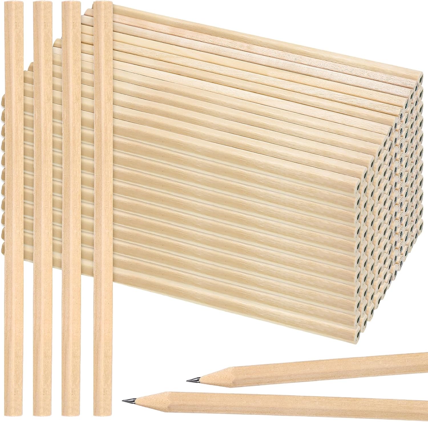 500 Pieces Wooden Pencils Bulk No Eraser for Classroom Use