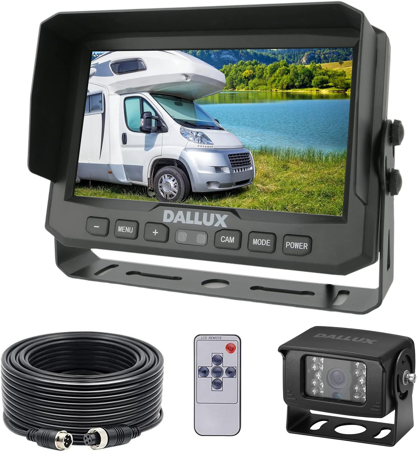 DALLUX Heavy Duty Vehicle Backup Camera System for Trucks and Buses
